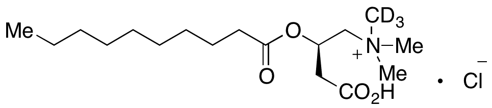 Decanoyl-L-carnitine-d3 Chloride - Chemical structure and product image