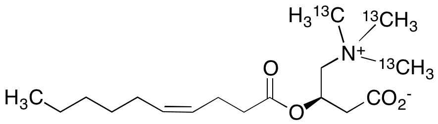 4-cis-Decenoylcarnitine-13C3 - Chemical structure and product image
