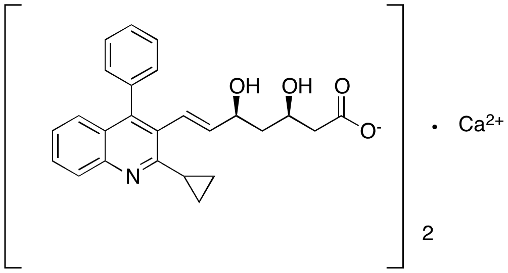 Defluoro Pitavastatin Calcium Salt - Chemical structure and product image