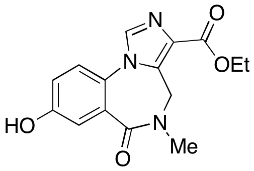 Defluoro 8-Hydroxy Flumazenil (Impurity) - Chemical structure and product image