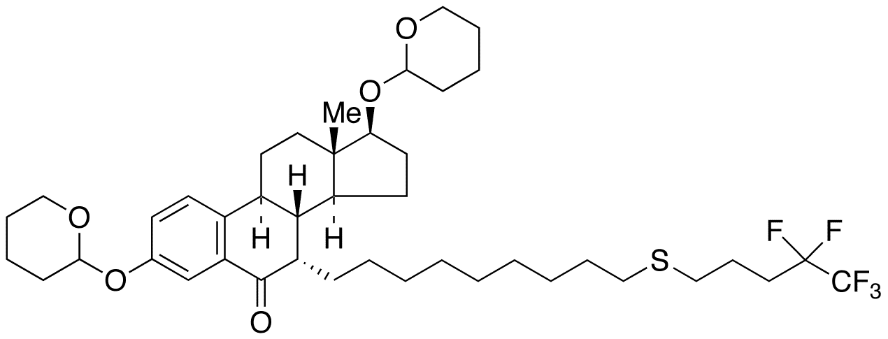S-Deoxo-3,17beta-bis-(O-tetrahydro-2H-pyran-2-yl)-6-oxo-fulvestrant - Chemical structure and product image