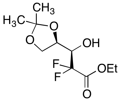 2-Deoxy-2,2-difluoro-4,5-O-isopropylidene-D-erythro-pentonic Acid Ethyl Ester - Chemical structure and product image