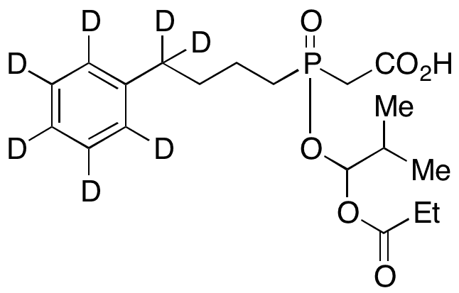 rac-Des(4-cyclohexyl-L-proline) Fosinopril Acetic Acid-d7 - Chemical structure and product image