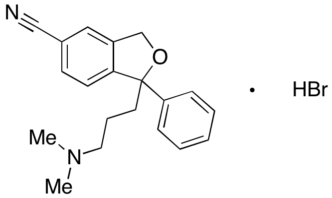 rac Desfluoro Citalopram Hydrobromide - Chemical structure and product image