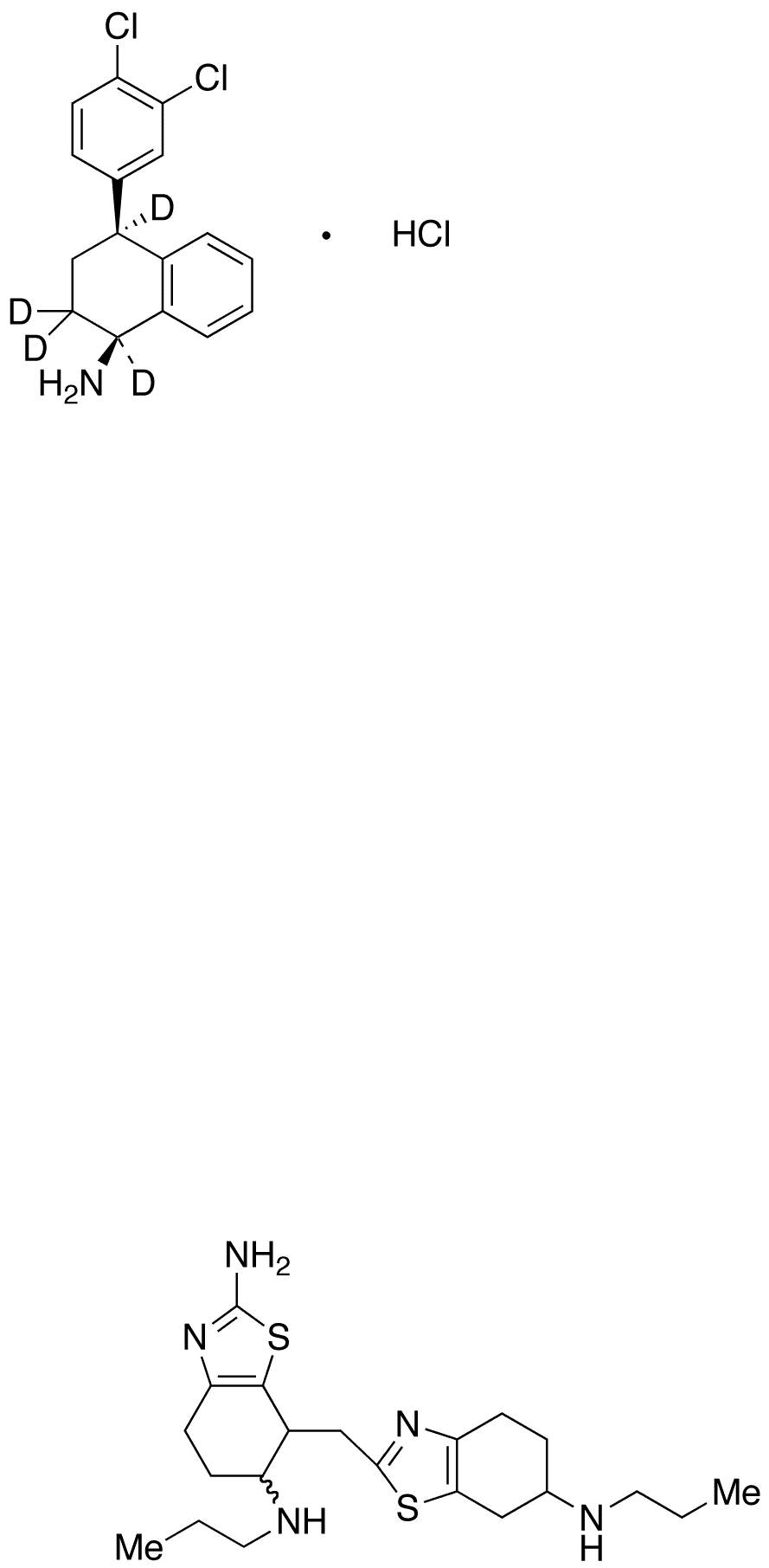 rac-cis-N-Desmethyl Sertraline-d4 Hydrochloride - Chemical structure and product image
