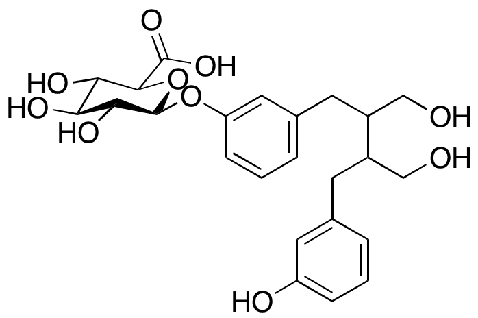 (rac-Enterodiol)-O-glucuronide (Mixture Of Diastereomers) - Chemical structure and product image