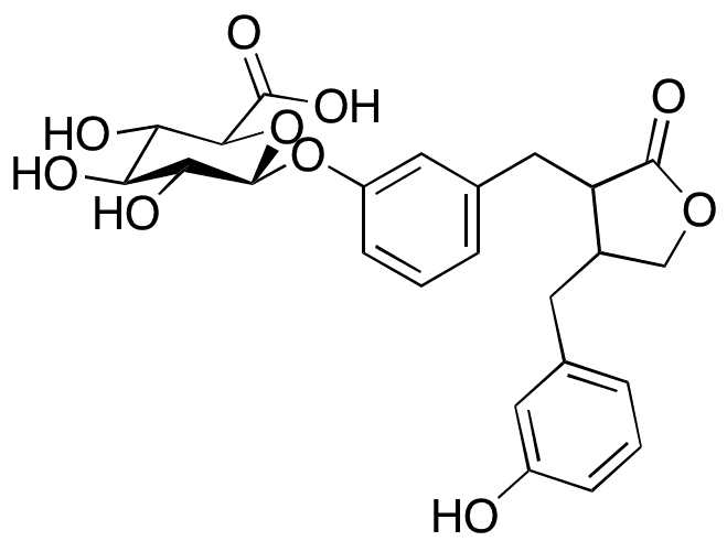 (rac-Enterolactone)-O-glucuronide (Mixture of Diastereomers) - Chemical structure and product image