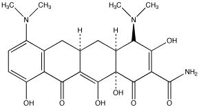 4-Epi Minocycline (>80%, contains unidentified salts) - Chemical structure and product image