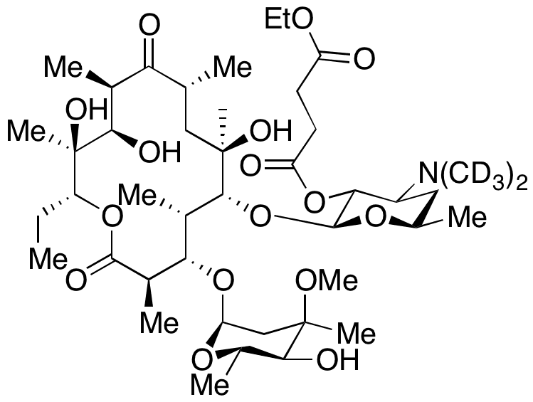 Erythromycin Ethyl Succinate-D6 - Chemical structure and product image