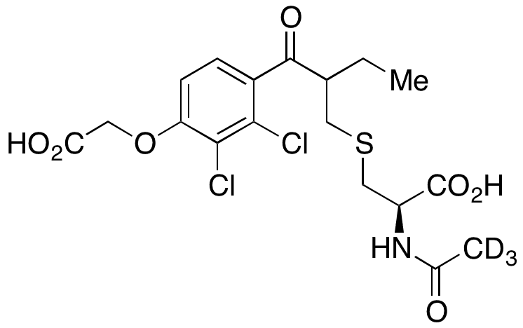 Ethacrynic Acid Mercapturate-d3 (Mixture of Diastereomers) - Chemical structure and product image