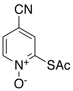 Ethanethioic Acid S-(4-Cyano-1-oxido-2-pyridinyl) Ester - Chemical structure and product image