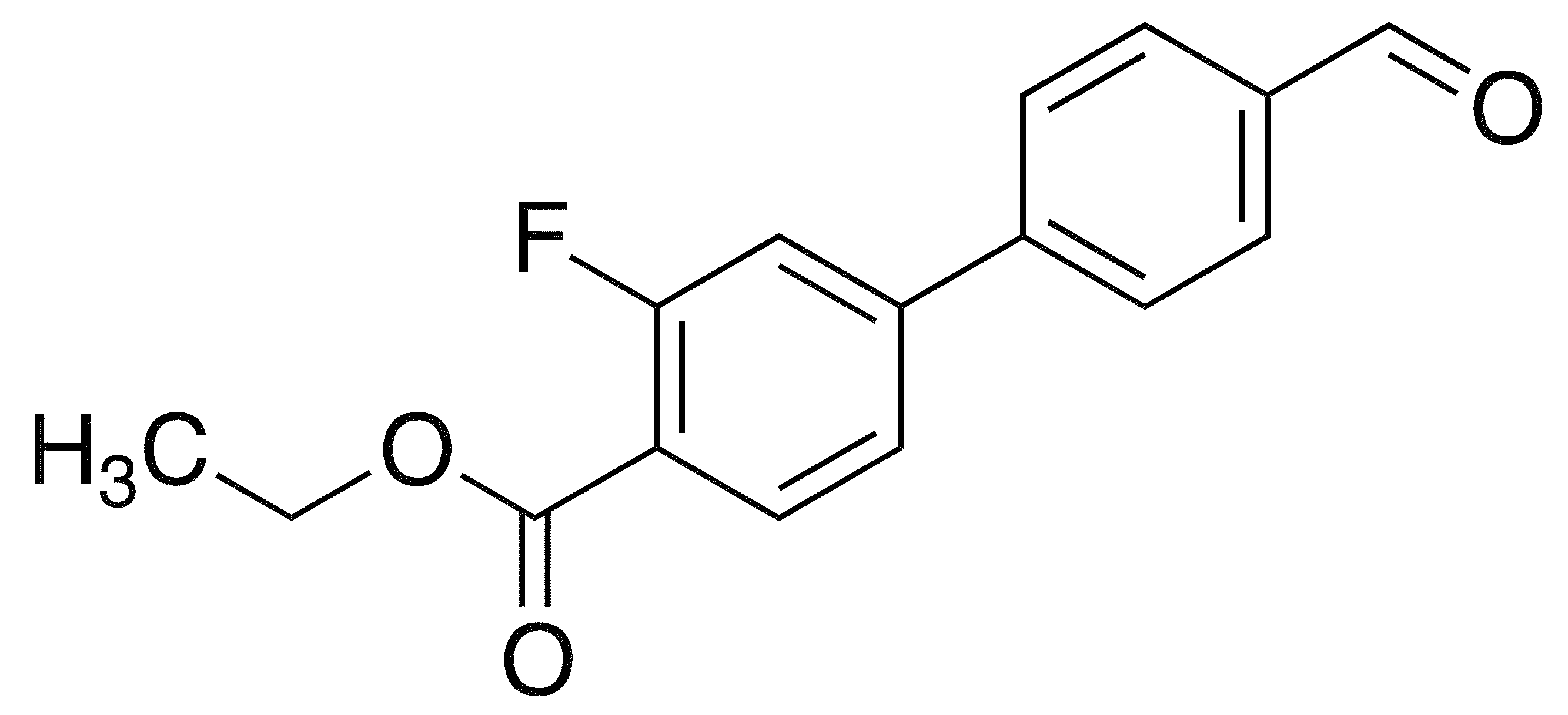 Ethyl 2-fluoro-4-(4-formylphenyl)benzoate - Chemical structure and product image