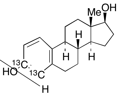 17 Beta-Estradiol-13C2 - Chemical structure and product image