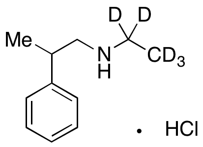 N-Ethyl-d5-beta-methyl-phenethylamine Hydrochloride - Chemical structure and product image