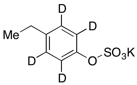 4-Ethylphenyl-d4 Sulfate Potassium Salt - Chemical structure and product image