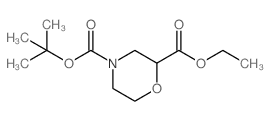 Ethyl 4-boc-2-morpholinecarboxylate - Chemical structure and product image