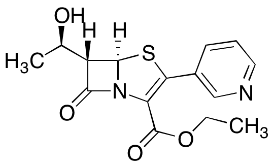 (5R,6S)-Ethyl 6-((R)-1-Hydroxyethyl)-7-oxo-3-(pyridin-3-yl)-4-thia-1-azabicyclo[3.2.0]hept-2-ene-2-carboxylate - Chemical structure and product image