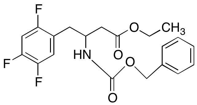 Ethyl 3-(((Benzyloxy)carbonyl)amino)-4-(2,4,5-trifluorophenyl)butanoate - Chemical structure and product image