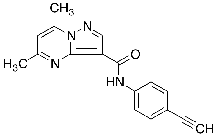 N-(4-Ethynylphenyl)-5,7-dimethyl-pyrazolo[1,5-a]pyrimidine-3-carboxamide - Chemical structure and product image
