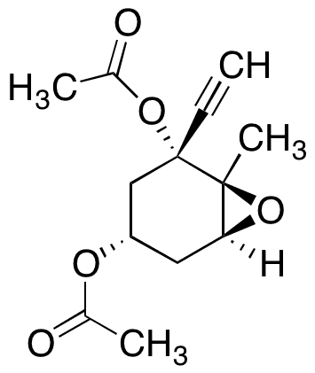 (1S,2R,4S,6S)-2-Ethynyl-1-methyl-7-oxabicyclo[4.1.0]heptane-2,4-diyl Diacetate - Chemical structure and product image