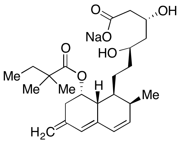 6-Exomethylene Simvastatin Acid Sodium Salt - Chemical structure and product image