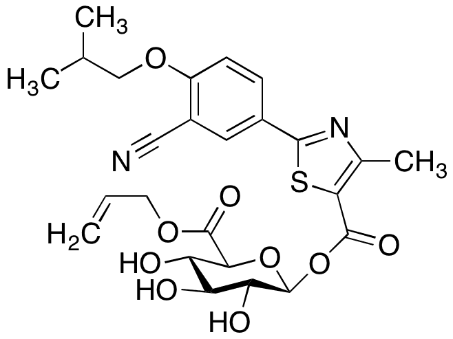 Febuxostat Acyl-beta-D-glucuronide-O-(1-propene) - Chemical structure and product image