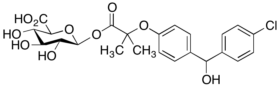 Fenirofibrate Acyl-beta-D-glucuronide (Mixture of Diastereomers) - Chemical structure and product image