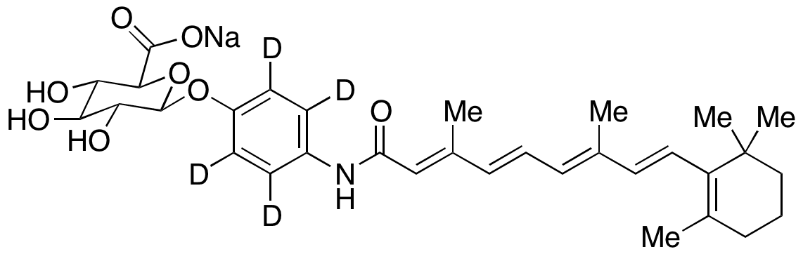 Fenretinide Glucuronide Monosodium Salt-d4 - Chemical structure and product image