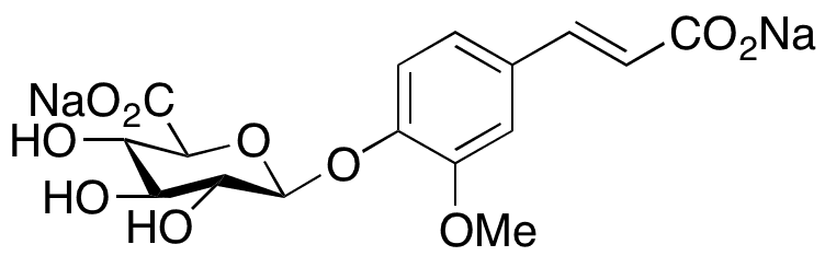 Ferulic Acid 4-O-beta-D-Glucuronide Disodium Salt - Chemical structure and product image