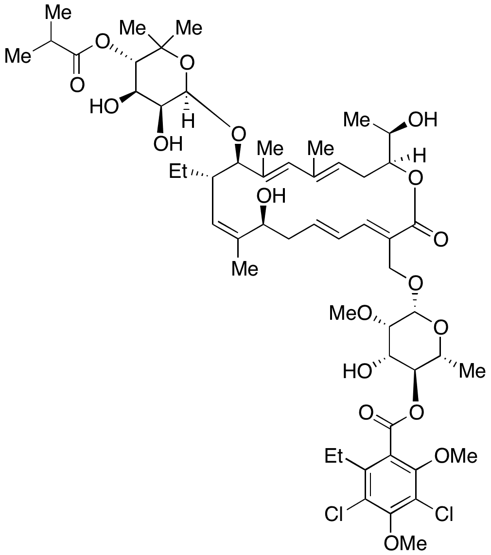 3,5-Dideshydroxy-3,5-dimethoxy Fidaxomicin - Chemical structure and product image