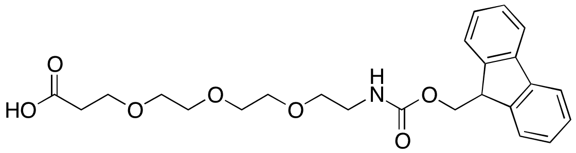 1-(9H-Fluoren-9-yl)-3-oxo-2,7,10,13-tetraoxa-4-azahexadecan-16-oic Acid - Chemical structure and product image