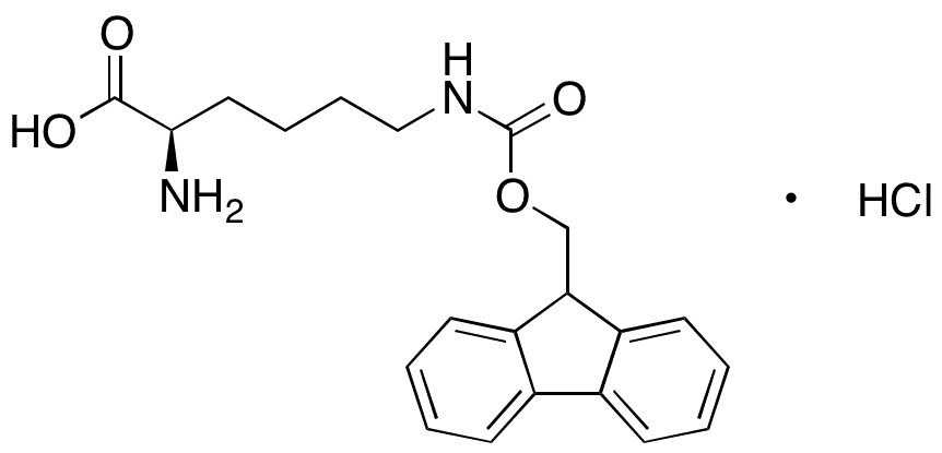N6-[(9H-Fluoren-9-ylmethoxy)carbonyl]-D-lysine Monohydrochloride - Chemical structure and product image