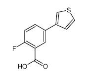 2-Fluoro-5-(thiophen-3-yl)benzoic acid - Chemical structure and product image