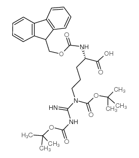 Fmoc-Arg(Boc)2-OH - Chemical structure and product image