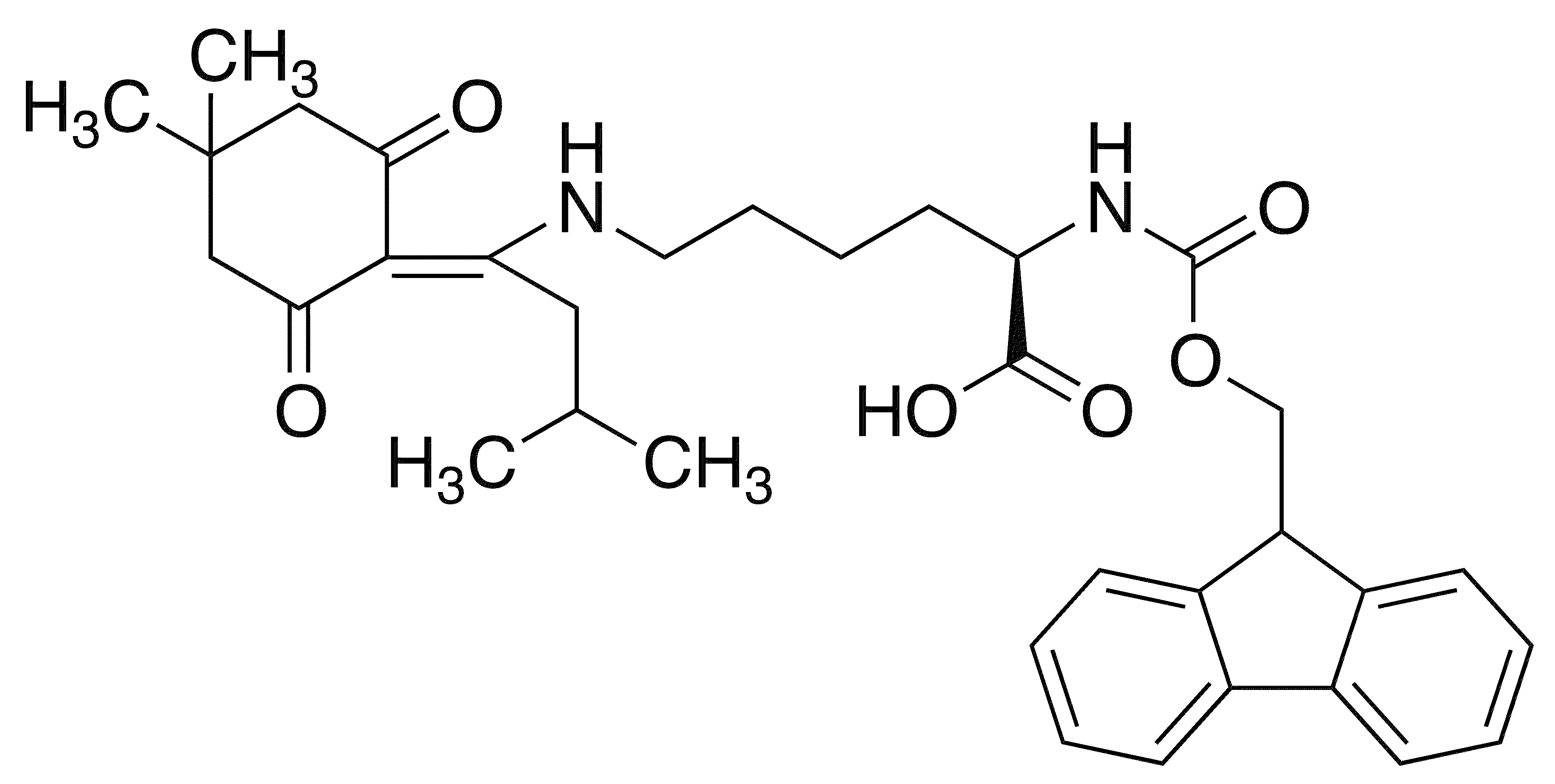 Fmoc-d-lys(ivdde)-oh - Chemical structure and product image