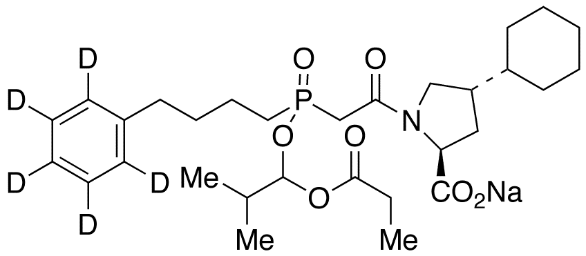 Fosinopril-d5 Sodium Salt - Chemical structure and product image