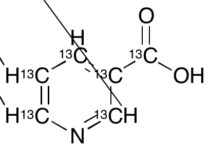 	Nicotinic Acid-13C6 (100 Î¼g/ml in methanol) - Chemical structure and product image
