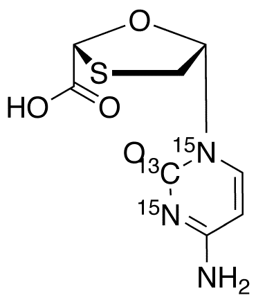 Lamivudine Acid-13C,15N2 - Chemical structure and product image