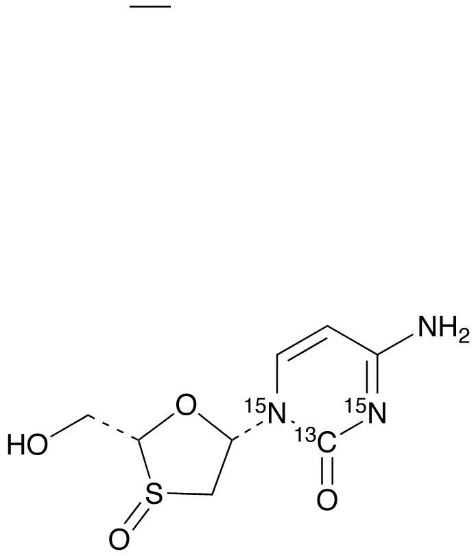 	Lamivudine-13C,15N2 S-Oxide (Mixture of Diastereomers) - Chemical structure and product image