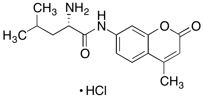 	L-Leucin-7-amido-4-methylcoumarin-hydrochlorid - Chemical structure and product image