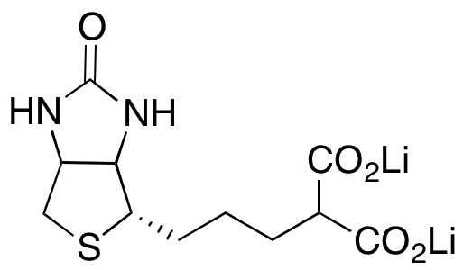 Lithium 2-(3-((4S)-2-Oxohexahydro-1H-thieno[3,4-d]imidazol-4-yl)propyl)malonate - Chemical structure and product image