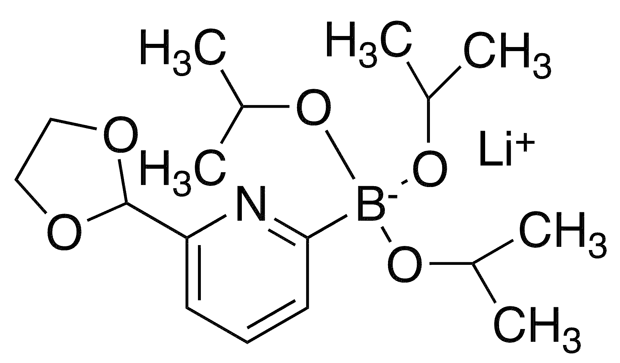 	Lithium [6-(1,3-dioxolan-2-yl)pyridin-2-yl]triisopropoxyborate - Chemical structure and product image