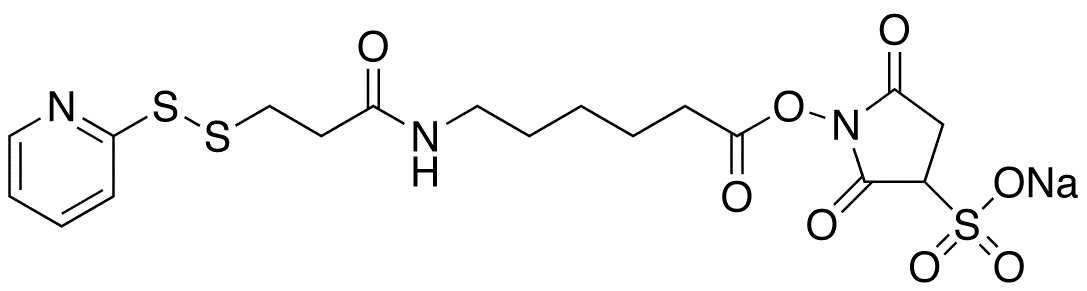 Sulfo-N-succinimidyl 6-[3-(2-Pyridyldithio)propionamido] Hexanoate, Sodium Salt - Chemical structure and product image