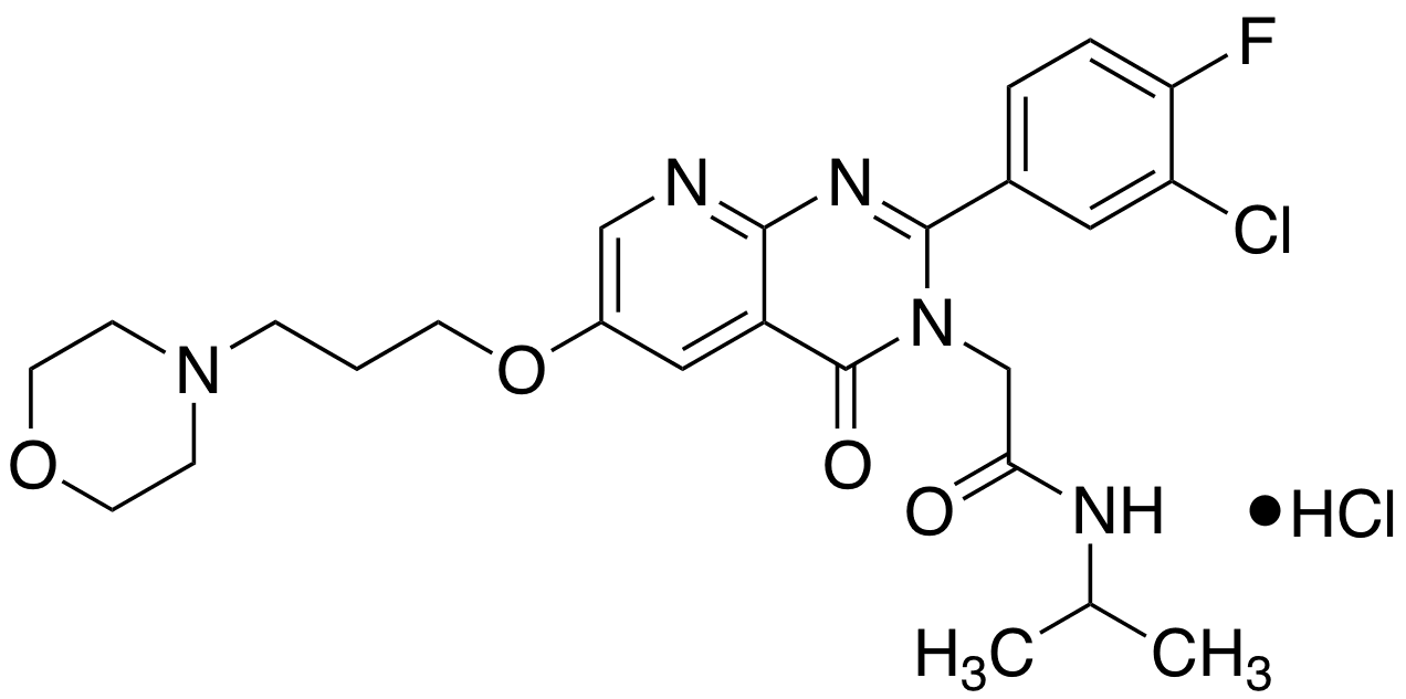(3R,4R)-Tetrahydro-N-hydroxy-4-[[4-[[2-(trifluoromethyl)-1H-benzimidazol-1-yl]methyl]benzoyl]amino]-2H-pyran-3-carboxamide - Chemical structure and product image