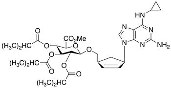 Abacavir 5’-(2,3,4-Tri-O-isobytyryl)-β-D-glucuronic Acid Methyl Ester - Chemical structure and product image