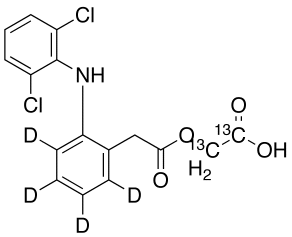  Aceclofenac-d4,13C2 (major) - Chemical structure and product image