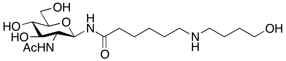  N-[2-(Acetylamino)-2-deoxy-β-D-glucopyranosyl]-6-((4-hydroxybutyl)amino)hexanamide - Chemical structure and product image