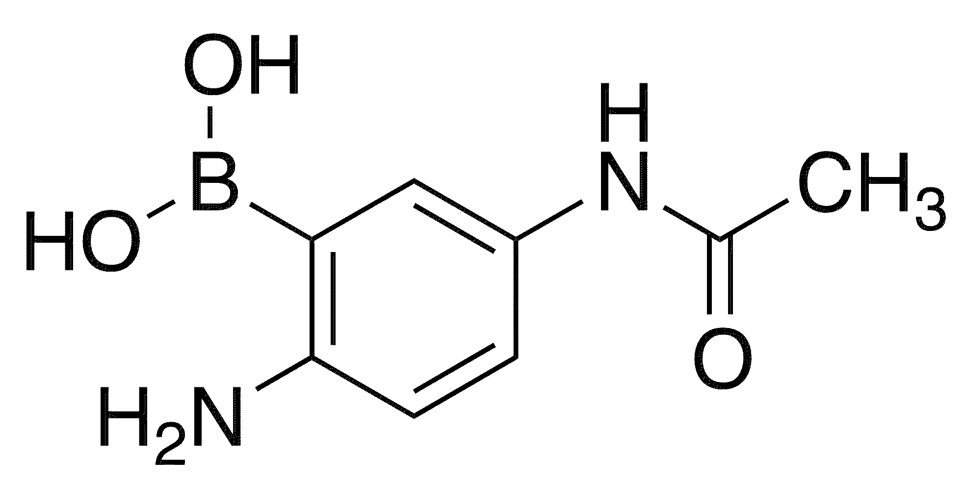 5-Acetamido-2-aminophenylboronic acid - Chemical structure and product image