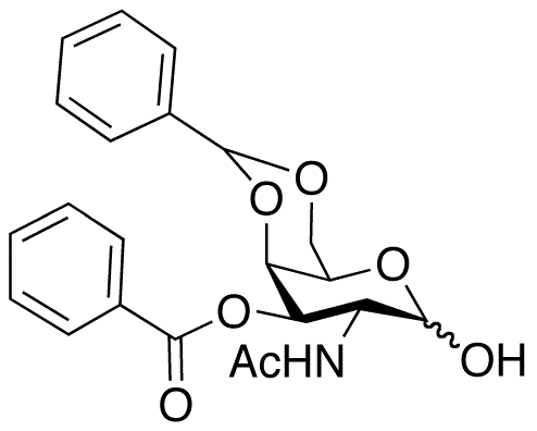 2-Acetamido-3-benzoyl-4,6-O-benzylidene-2-deoxy-D-galactopyranose - Chemical structure and product image