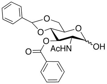  2-Acetamido-3-benzoyl-4,6-O-benzylidene-2-deoxy-D-glucopyranose - Chemical structure and product image